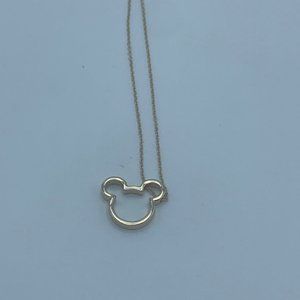 Mouse Ear Necklace Gold